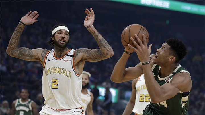 Giannis triple-double as Bucks bounce back, Warriors win without All-Stars